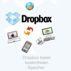 Dropbox bietet kostenfreien Speicher.